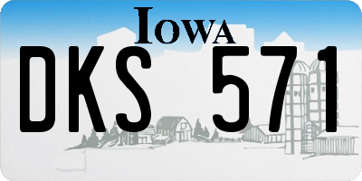 IA license plate DKS571