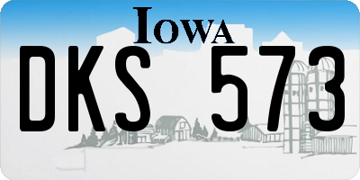 IA license plate DKS573