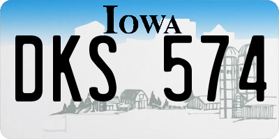 IA license plate DKS574