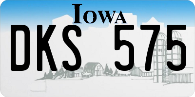 IA license plate DKS575