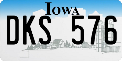 IA license plate DKS576