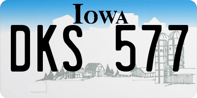 IA license plate DKS577