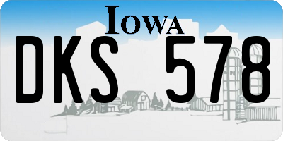 IA license plate DKS578