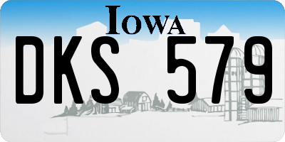 IA license plate DKS579