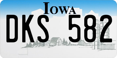 IA license plate DKS582