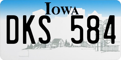 IA license plate DKS584