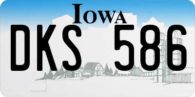 IA license plate DKS586