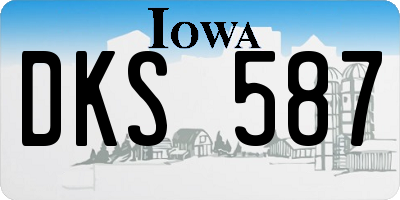 IA license plate DKS587