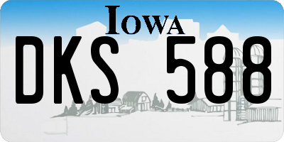 IA license plate DKS588