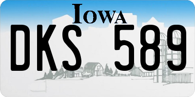 IA license plate DKS589