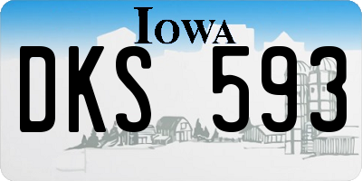 IA license plate DKS593
