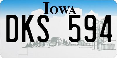 IA license plate DKS594