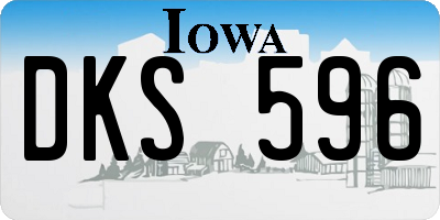 IA license plate DKS596