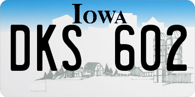IA license plate DKS602