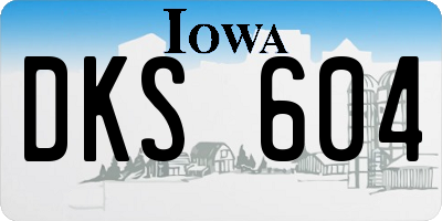 IA license plate DKS604
