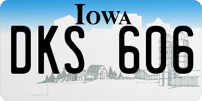IA license plate DKS606