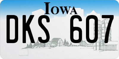 IA license plate DKS607
