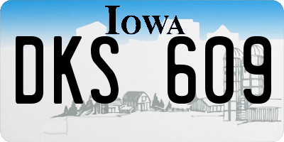 IA license plate DKS609