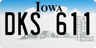 IA license plate DKS611