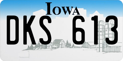 IA license plate DKS613