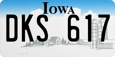 IA license plate DKS617