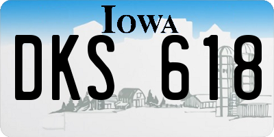 IA license plate DKS618