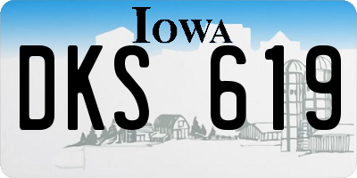 IA license plate DKS619