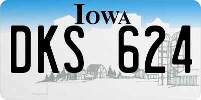 IA license plate DKS624