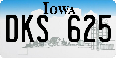 IA license plate DKS625
