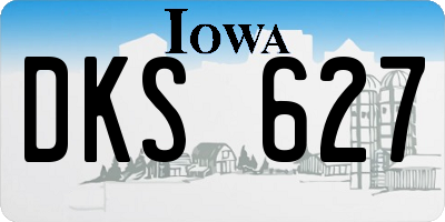IA license plate DKS627