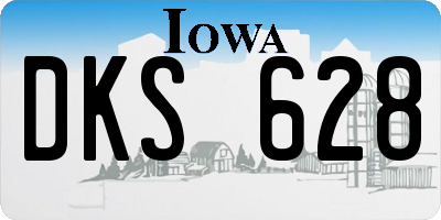 IA license plate DKS628