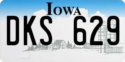 IA license plate DKS629