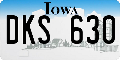 IA license plate DKS630