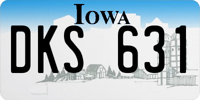 IA license plate DKS631