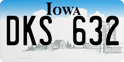IA license plate DKS632