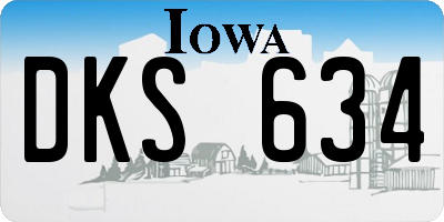 IA license plate DKS634