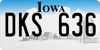 IA license plate DKS636