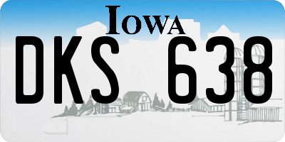 IA license plate DKS638