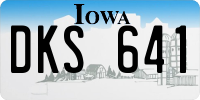 IA license plate DKS641