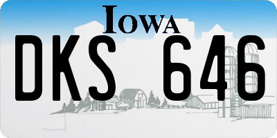 IA license plate DKS646