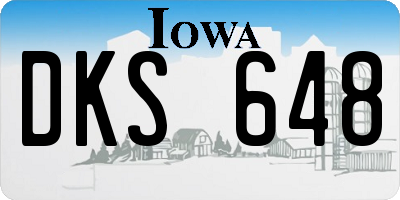 IA license plate DKS648