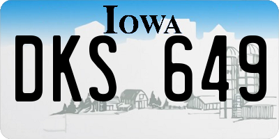 IA license plate DKS649