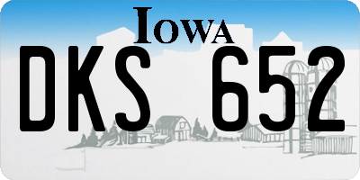 IA license plate DKS652