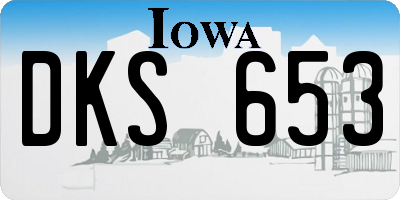 IA license plate DKS653