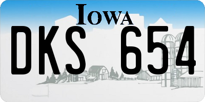 IA license plate DKS654