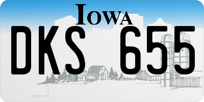 IA license plate DKS655