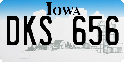 IA license plate DKS656
