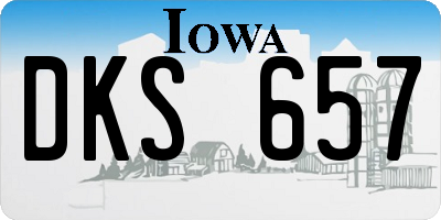IA license plate DKS657