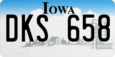 IA license plate DKS658