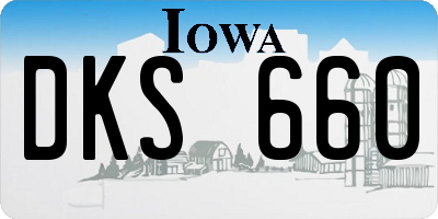 IA license plate DKS660